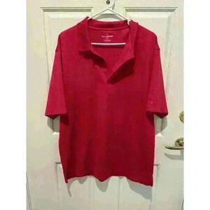 Grand Slam Polo Mens XL Red Golf 1/4 Button Collared Shirt 4th Of July